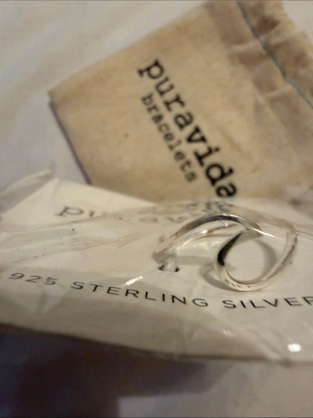 Pura Vida Polished Sterling Silver wave ring